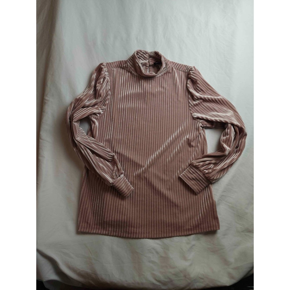 Cable & Gauge Top Womens S Pink Pastel Preppy Romantic Feminine Date Night Glam